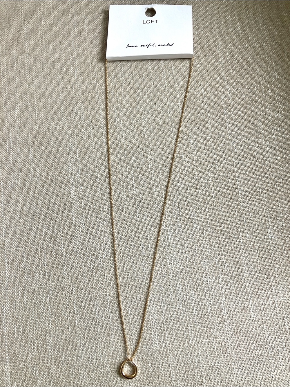 NWT LOFT Delicate Gold Pendant Necklace
